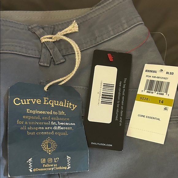 Democracy Light Gray Crop Pants - Picture 2 of 4